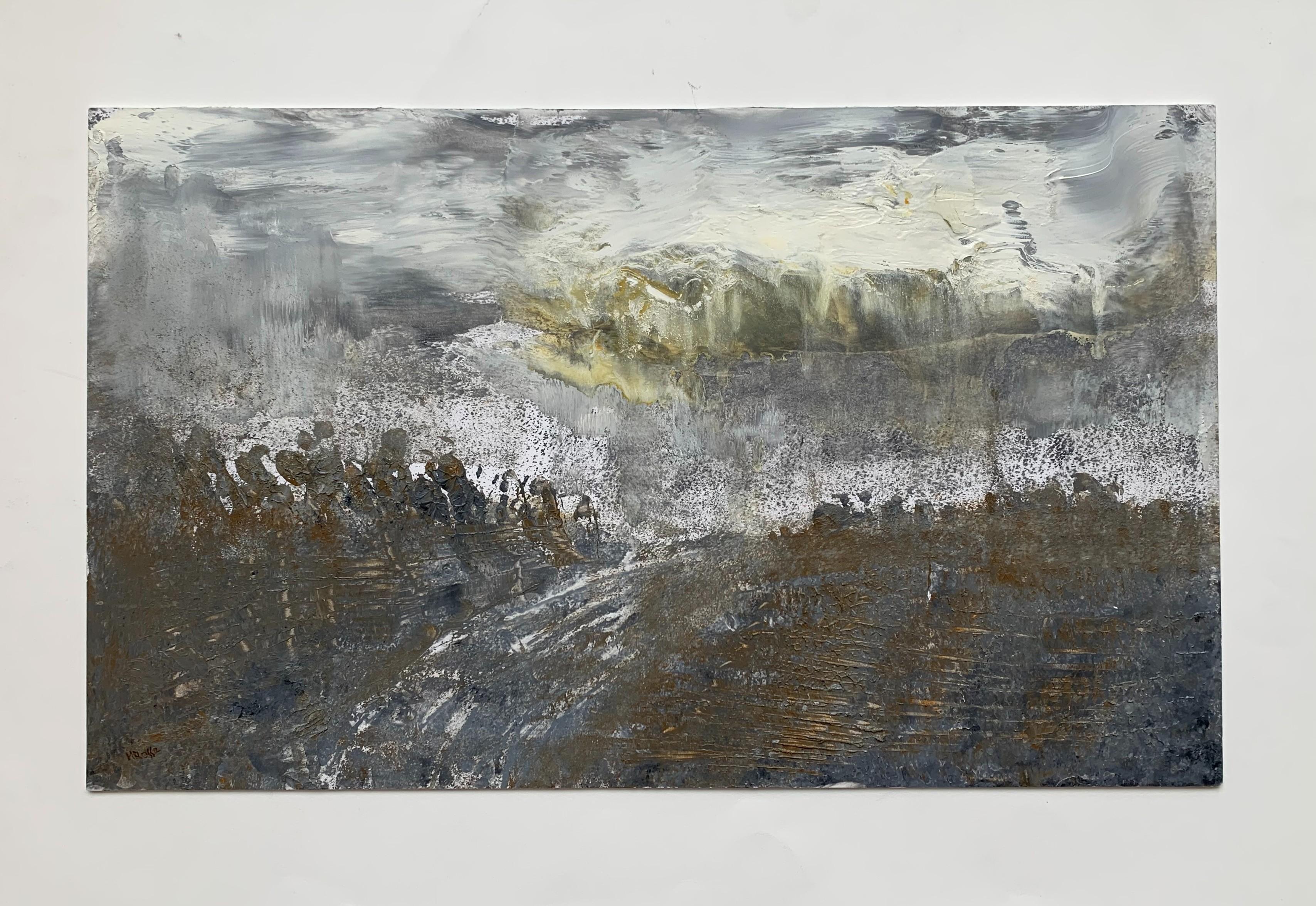 Landschaft – 21. Jahrhundert, zeitgenössische Öl- und Acrylmalerei, Abstrakte Malerei – Painting von Monika Rossa