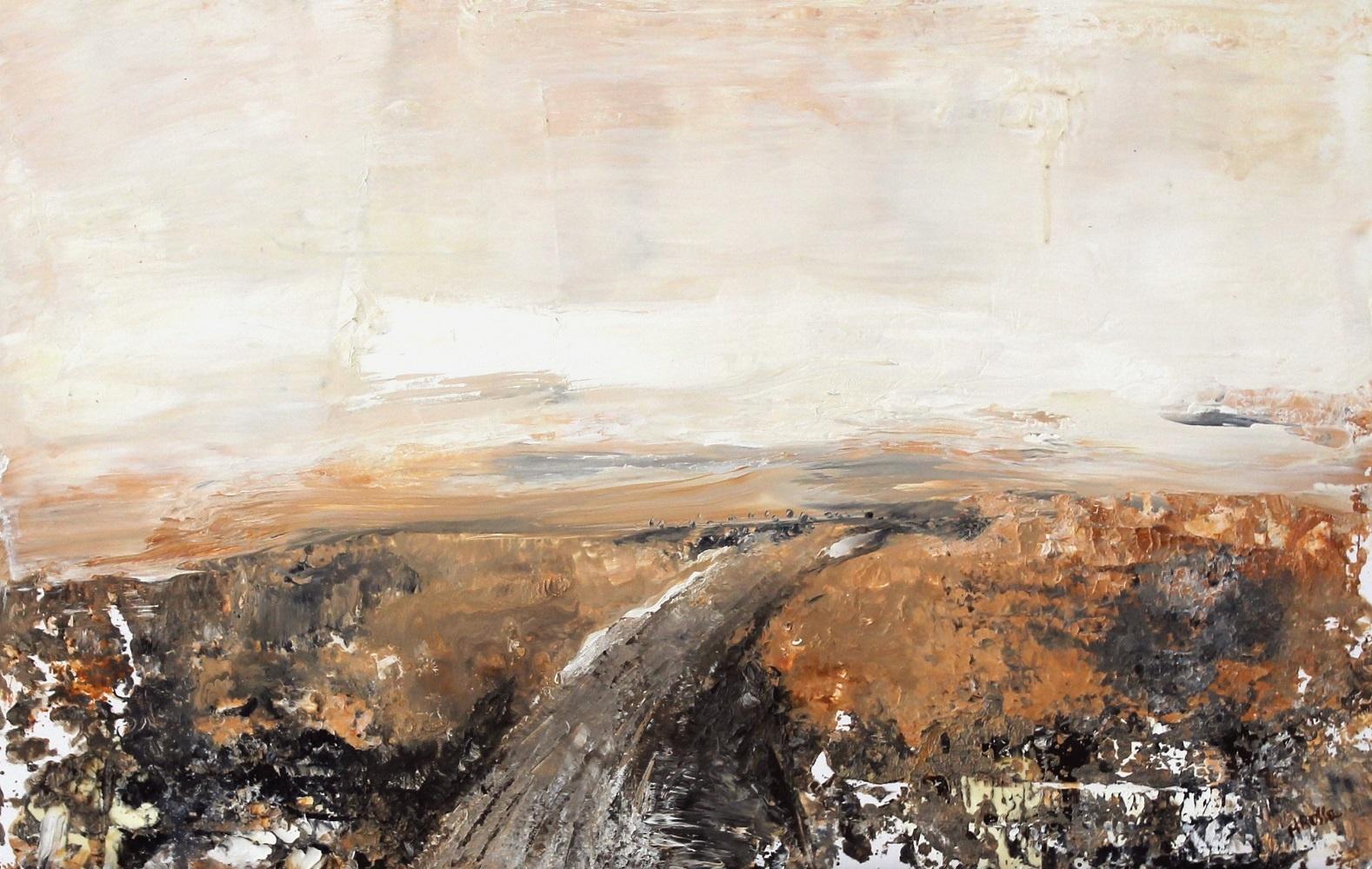 Monika Rossa Abstract Painting – Landschaft - XXI Jahrhundert, Contemporary Oil & Acrylic Painting, Abstraktion