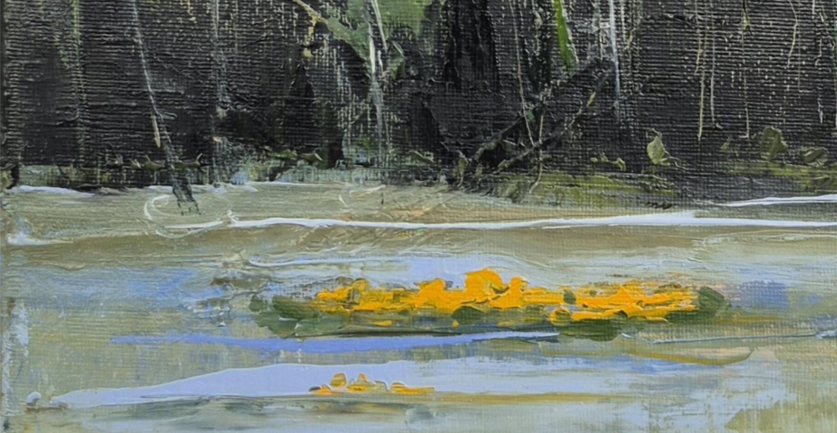 Ringelblumen - Zeitgenössische Ölgemälde, Landschaft, Farbenfroh, Polnischer Künstler im Angebot 1