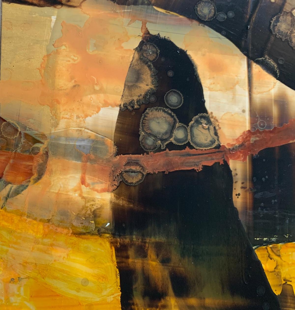 Modalità 11. Astrazione Pittura acrilica su tavola, colorata, artista polacco - Painting di Monika Rossa