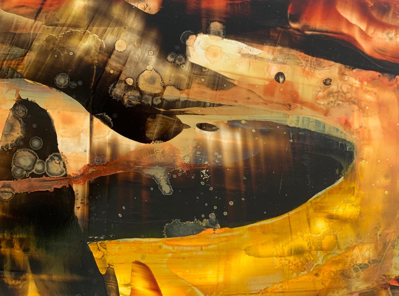 Modalità 11. Astrazione Pittura acrilica su tavola, colorata, artista polacco - Painting Contemporaneo di Monika Rossa