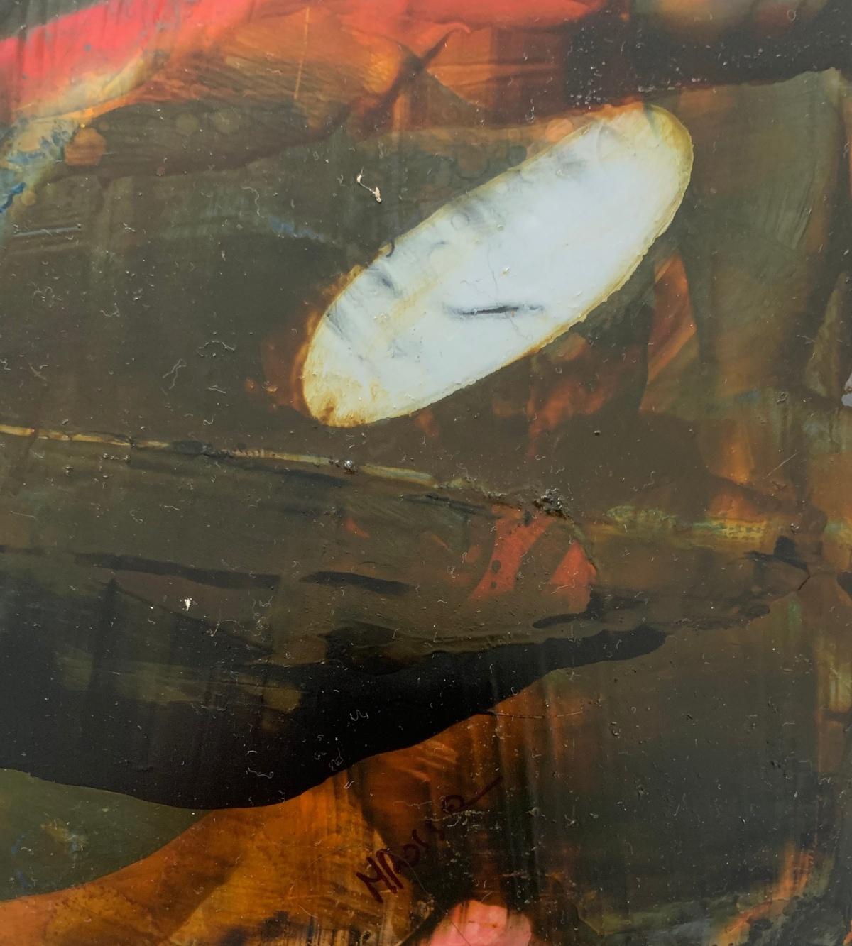 Modalità 14. Astrazione Pittura acrilica su tavola, colorata, artista polacco - Painting di Monika Rossa