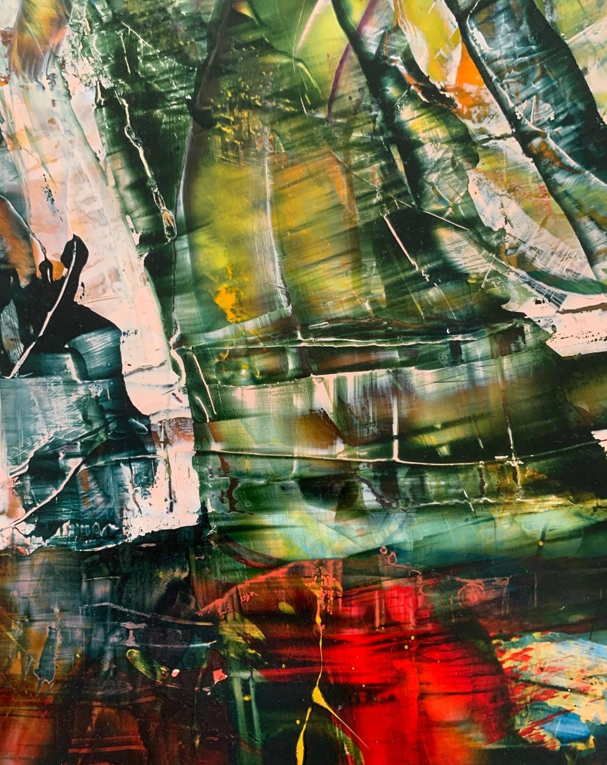 Peinture abstraite à l'acrylique sur panneau de styrène à haute résistance aux chocs de l'artiste polonaise vivant aux États-Unis, Monika Rossa. Les œuvres d'art sont colorées. Il peut être exposé verticalement ou horizontalement.

MONIKA ROSSA 
a