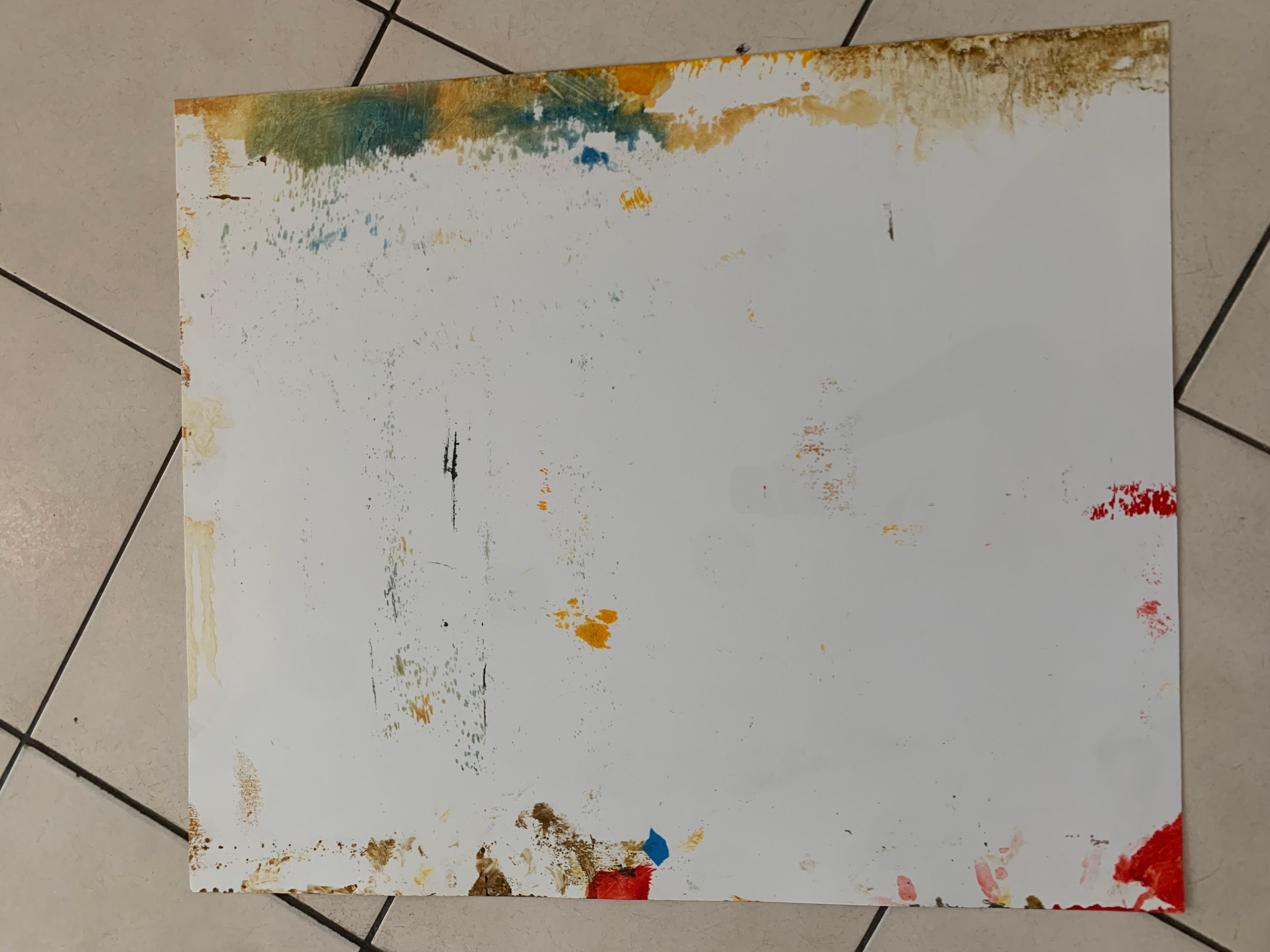 Modalità 2. Astrazione Pittura acrilica su tavola, colorata, artista polacco - Figurative Painting Marrone di Monika Rossa