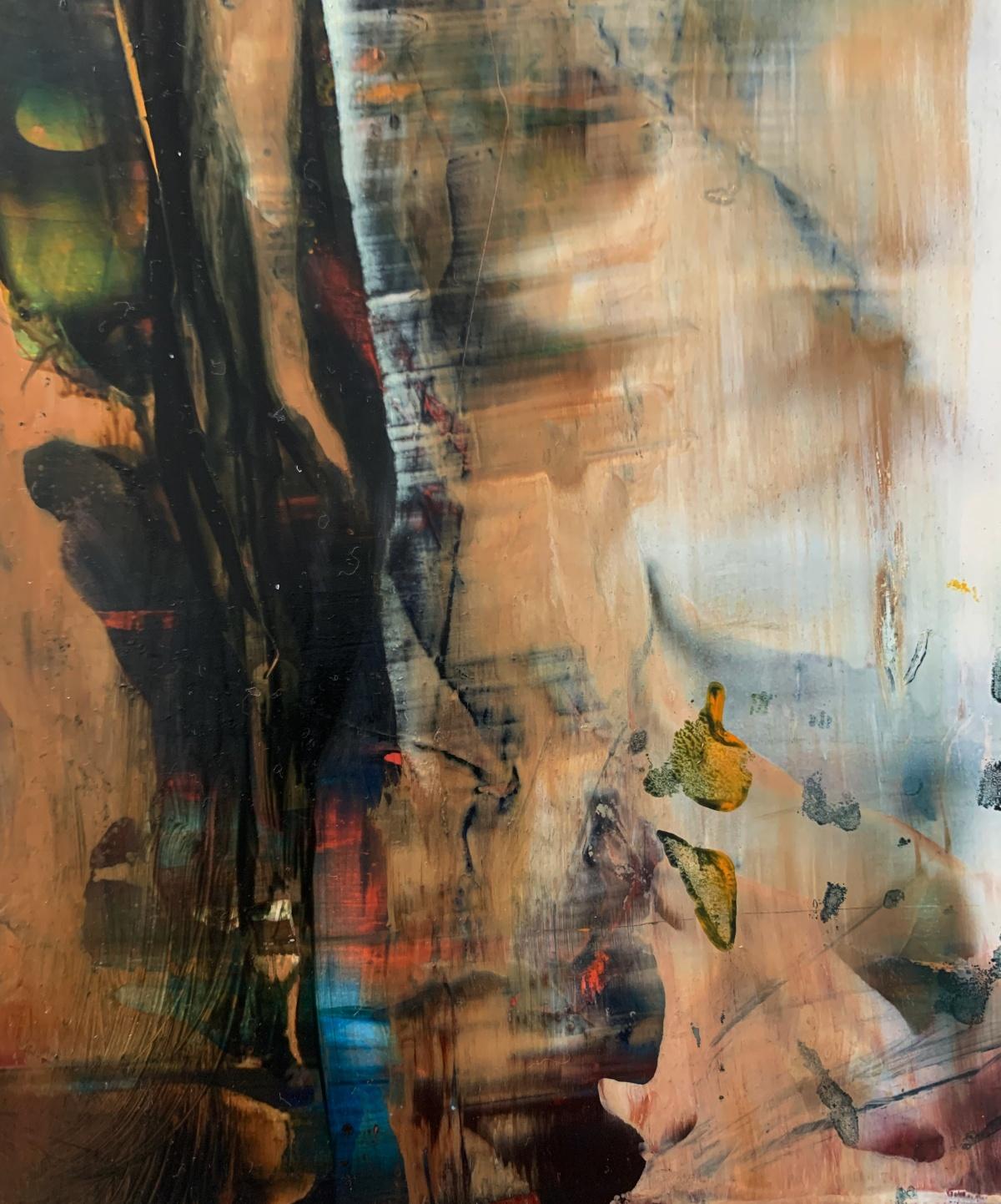 Modalité 21. Peinture acrylique sur panneau, colorée, artiste polonais - Painting de Monika Rossa