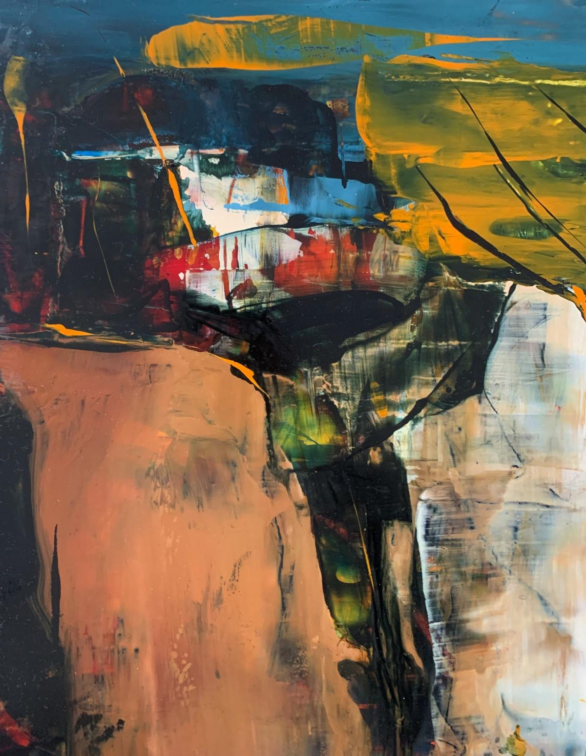 Modalité 21. Peinture acrylique sur panneau, colorée, artiste polonais - Contemporain Painting par Monika Rossa