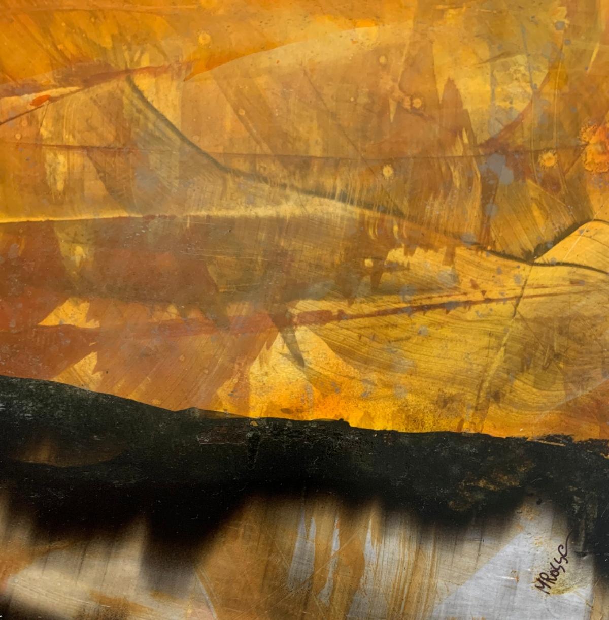 Modalità 3. Astrazione Pittura acrilica su tavola, colorata, artista polacco - Painting Contemporaneo di Monika Rossa