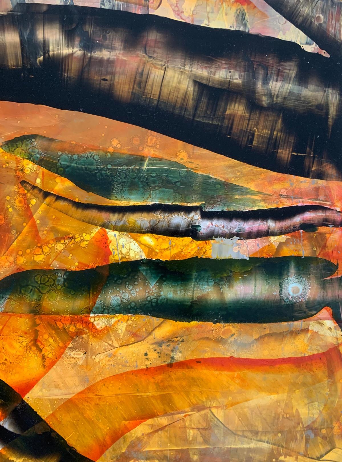 Abstraktes Gemälde in Öl auf hochschlagfestem Styrol von der in den USA lebenden polnischen Künstlerin Monika Rossa. Das Kunstwerk ist farbenfroh. Sie kann sowohl vertikal als auch horizontal ausgestellt werden.

MONIKA ROSSA 
studierte Malerei an