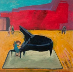 Piano - Contemporary Oil Painting, Colorful