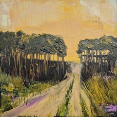 Carretera - Pintura al óleo contemporánea, Paisaje, Colorido, Artista polaco