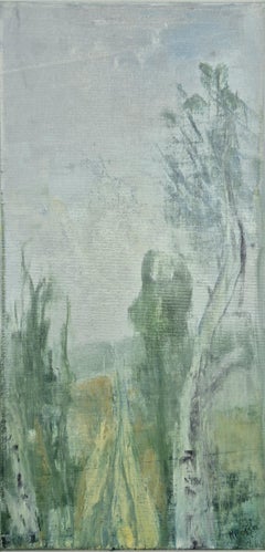 Paisaje vertical - Pintura al óleo contemporánea, artista polaco