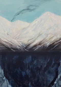 Untitled - Contemporary Figurative Painting, Mountains Landscape, Expression