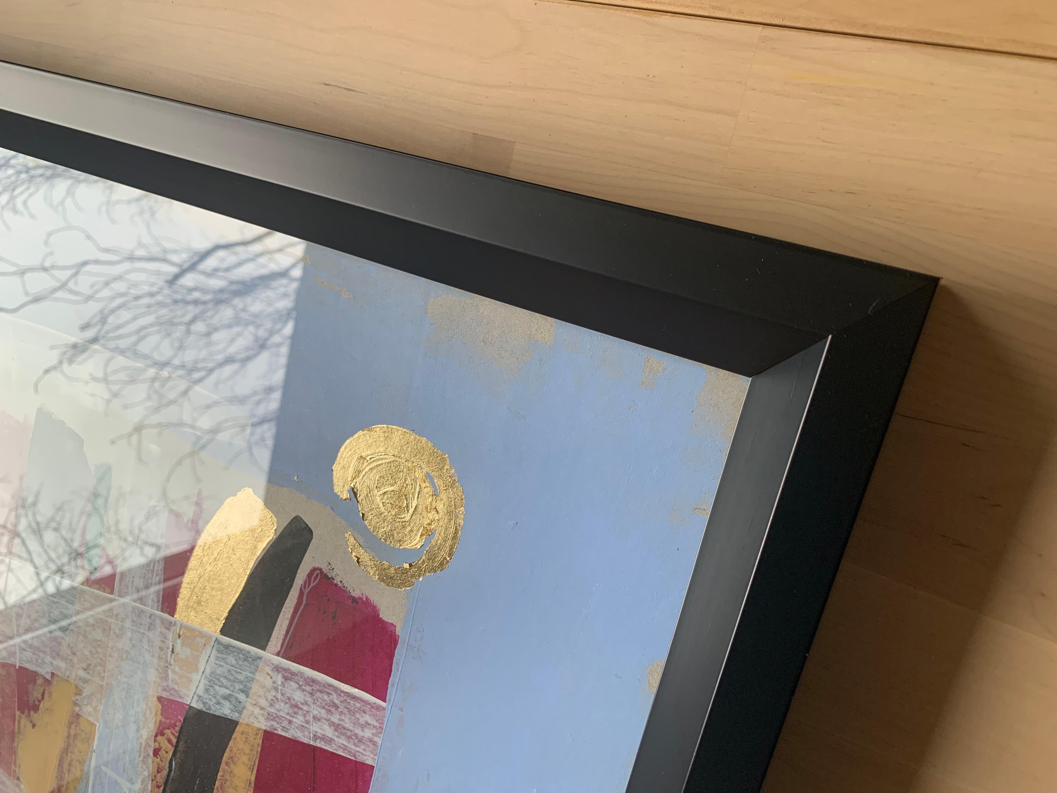FEEL - Peinture expressionniste abstraite Bleu Pastel Carton 2022 en vente 11