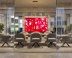 Abstract Painting Free Love Magenta – Textured Acrylic Painting Canvas 2024