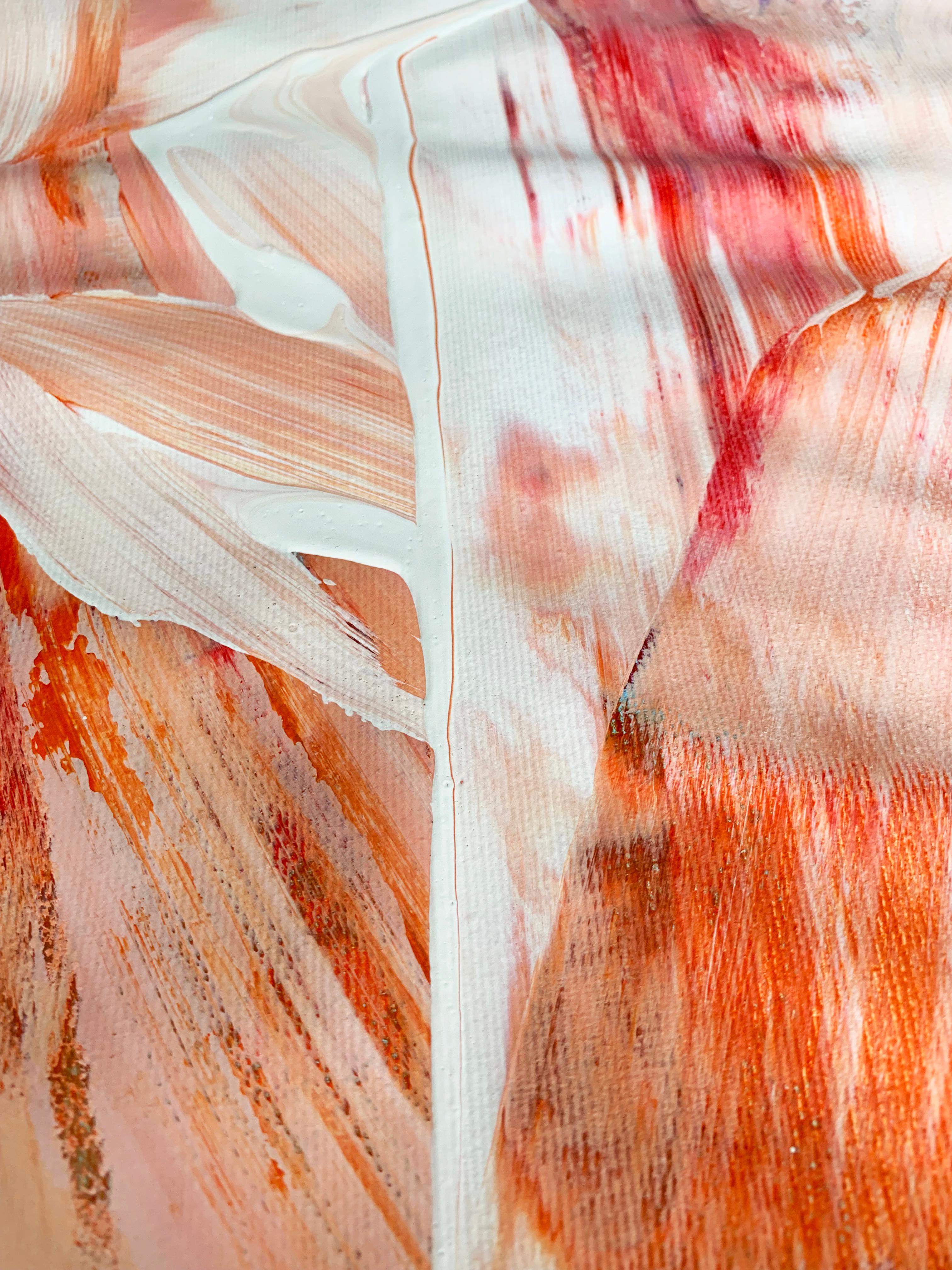 Light & Free - Peinture acrylique abstraite colorée et texturée sur toile, 2024 en vente 1