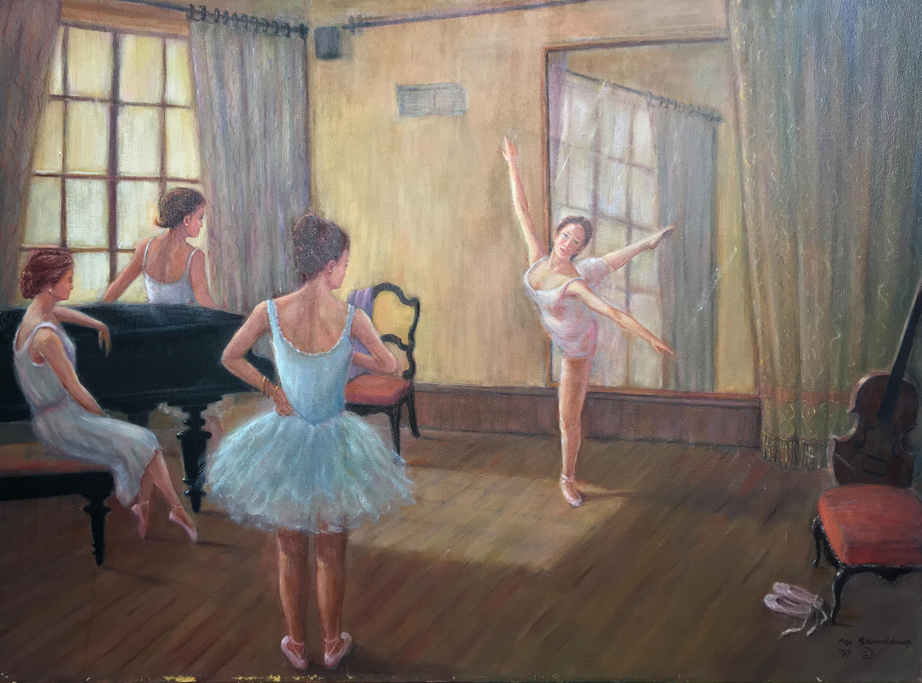 Monique Baudaux Figurative Painting - Portrait of a Ballet Dancer