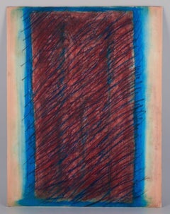 Monique Beucher (1934), französische Künstlerin. Mischtechnik / Papier. Abstrakte Zusammensetzung