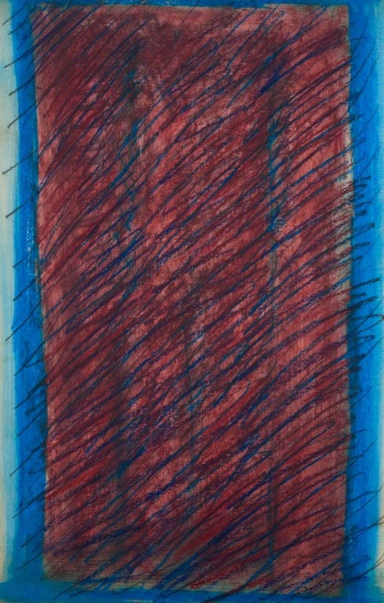 Français Monique Beucher (1934), artiste française. Techniques mixtes / papier. Composition abstraite en vente
