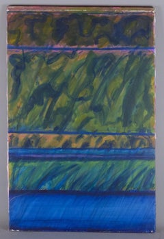Monique Beucher (1934), französische Künstlerin. Öl auf Leinwand. Abstrakte Komposition 1980er Jahre
