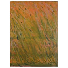 Monique Beucher, französische Künstlerin. Gouache auf Leinwand. Abstrakte Komposition. 1988