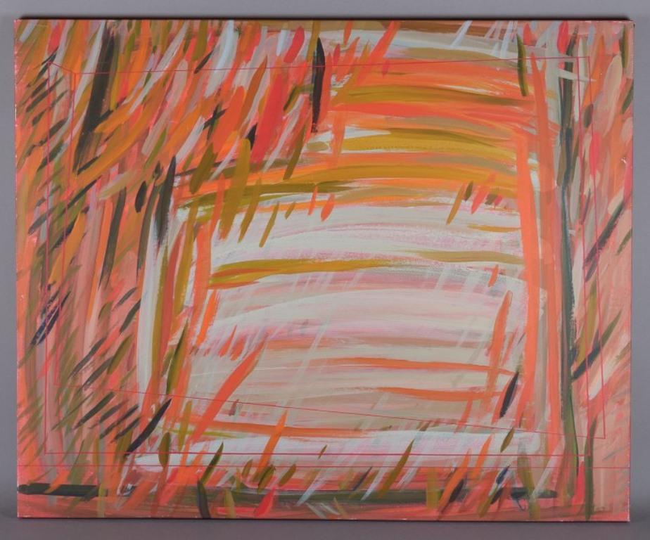 Monique Beucher (1934), French artist. Gouache on canvas.
Abstract composition. Colorful palette.
From the 1980s.
Perfect condition.
Exhibited at 