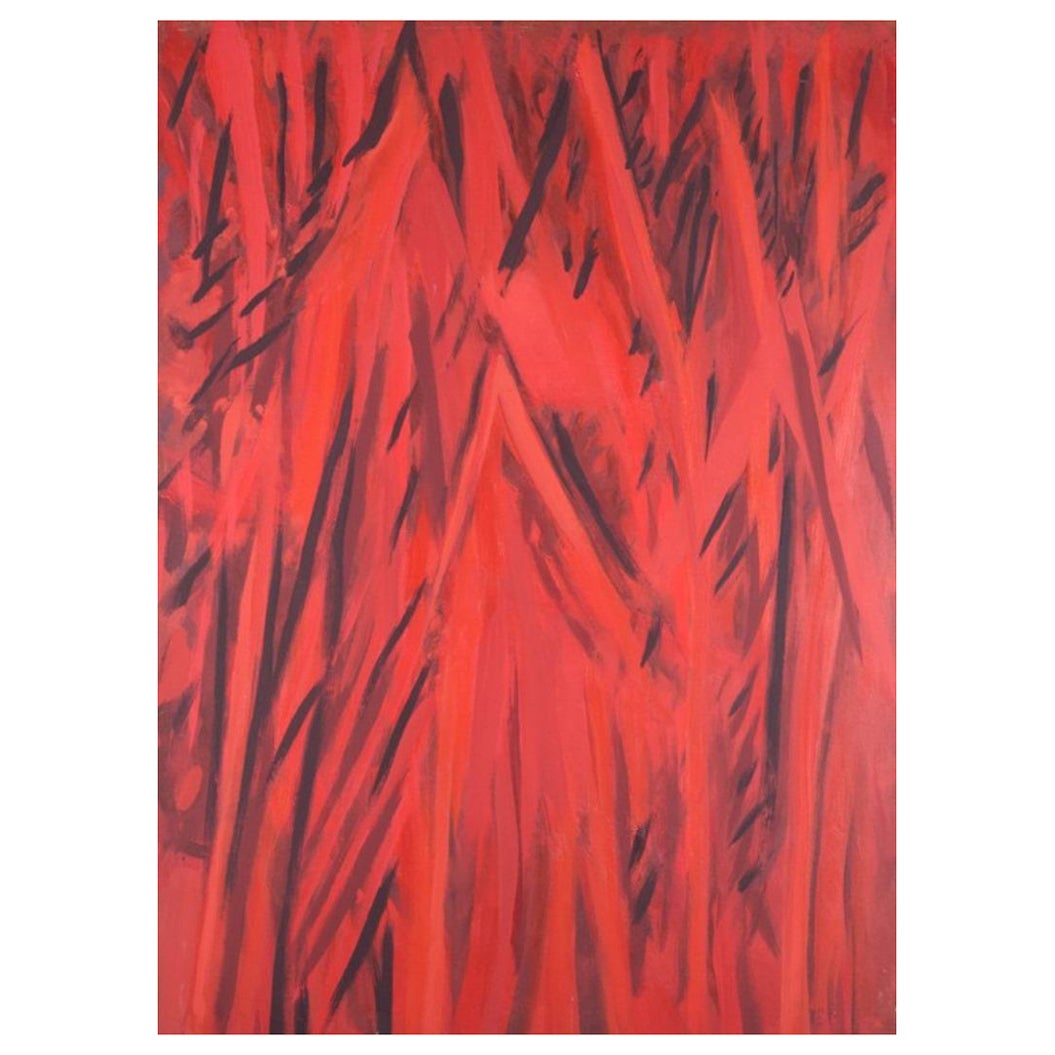 Monique Beucher. Gouache auf Leinwand. Abstrakte Komposition. 2000-2001