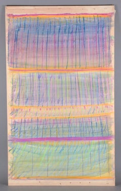 Monique Beucher. Gouache on paper. Abstract composition. Colorful palette.