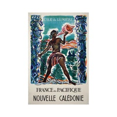 1950 original travel poster by Monique Cras - Nouvelle-Calédonie