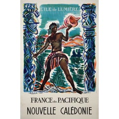 1950 original travel poster by Monique Cras - Nouvelle-Calédonie