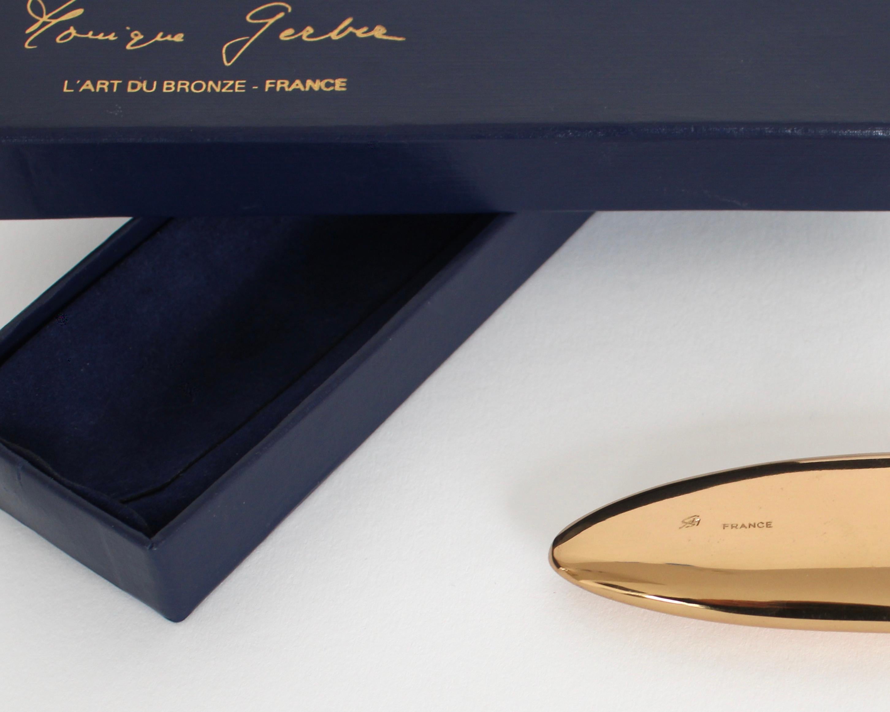 Monique Gerber Abrecartas escultórico francés de bronce fundido Art Du Bronze Minimalista en venta