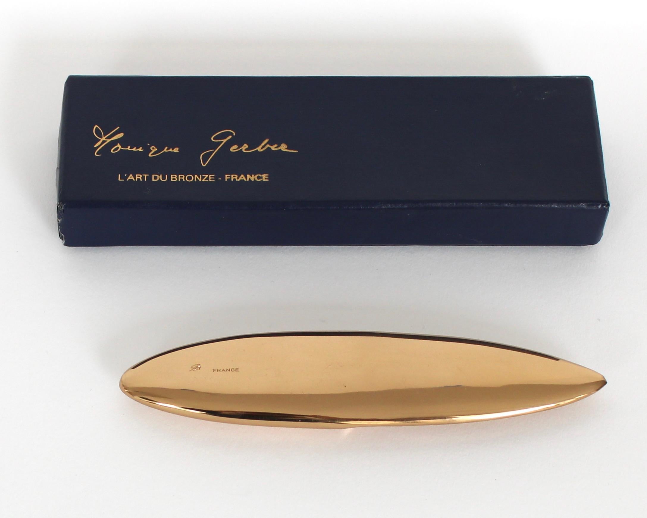 Monique Gerber Abrecartas escultórico francés de bronce fundido Art Du Bronze Francés en venta