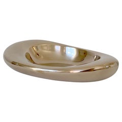 Vide-Poche de forma libre de bronce dorado estampado Monique Gerber, hacia 1970, Francia