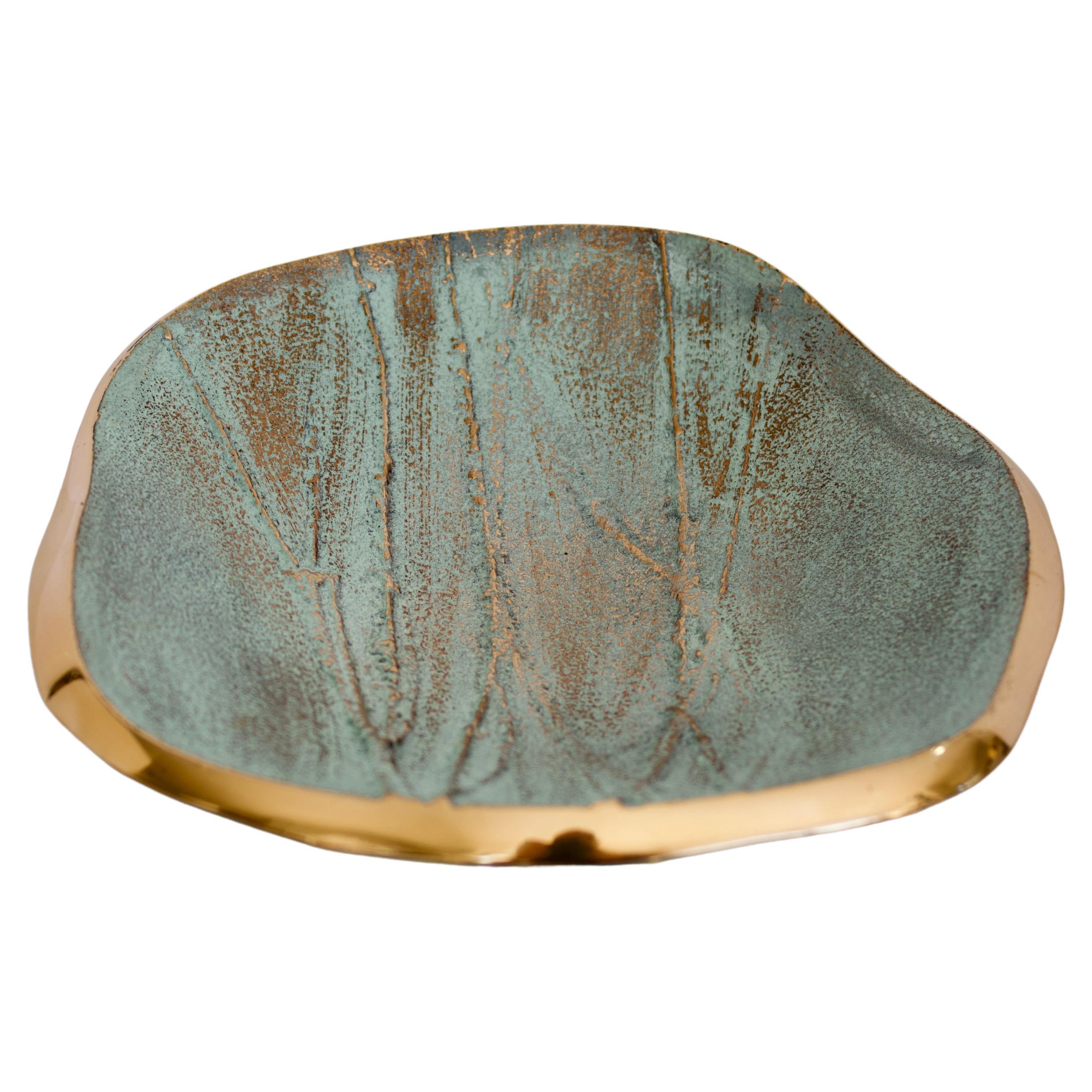 Monique Gerber Stratos Collection Bronze Dish Designed by Serge Mansau