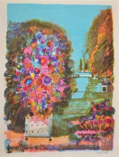 Everywhere Flowers - Original Lithograph by M. Journod - Late 1900
