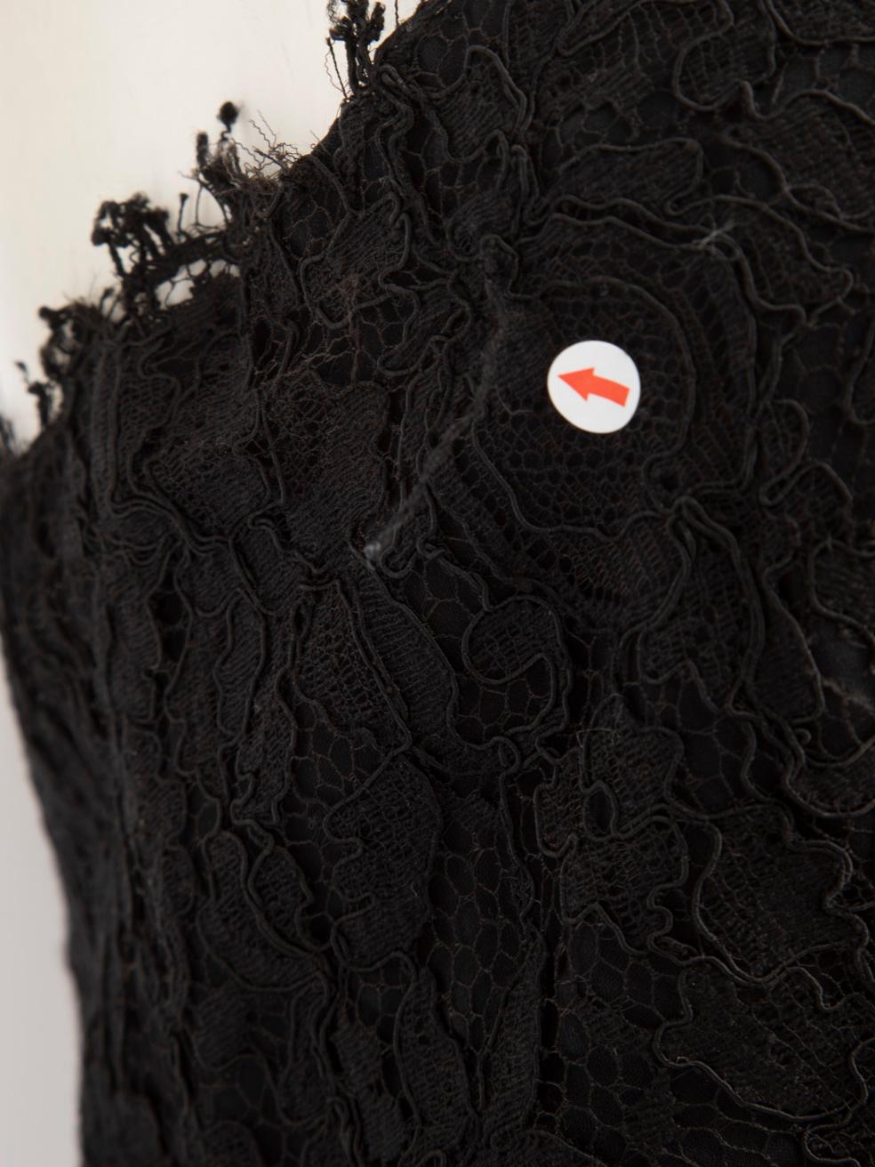 Monique Lhuillier Black Lace Floral Jumpsuit Size XXL 1