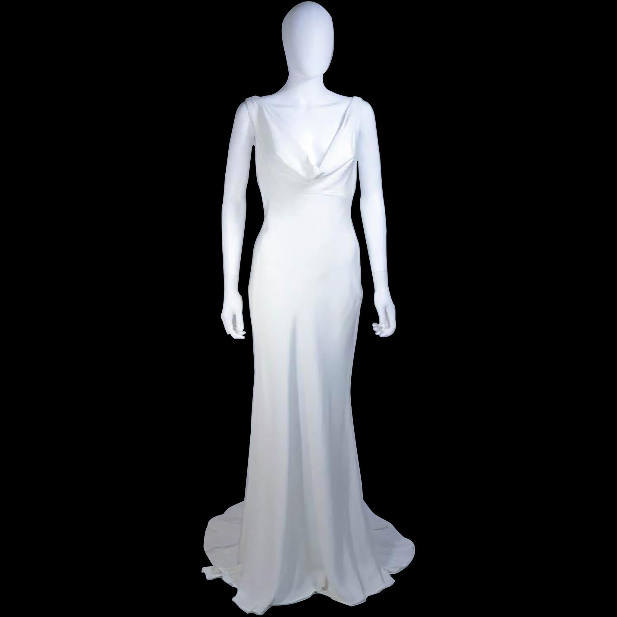 ivory silk gown