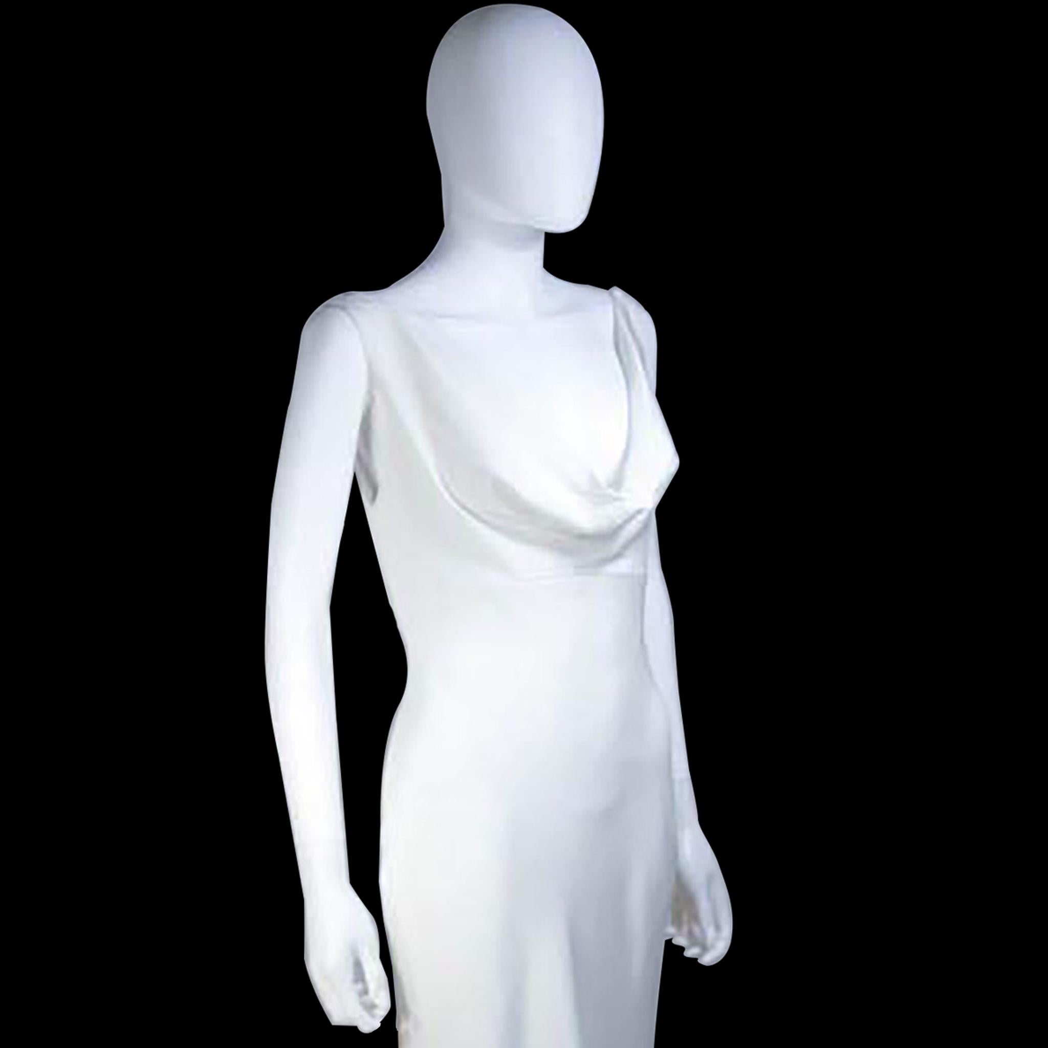 Brown MONIQUE LHUILLIER BLISS Ivory Silk Empire Style Bias Cut Gown Size 4