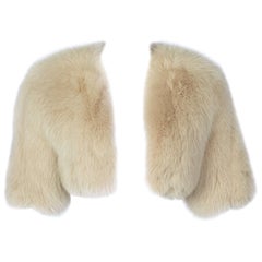 Monique Lhuillier Fox Fur Cropped Bolero Jacket