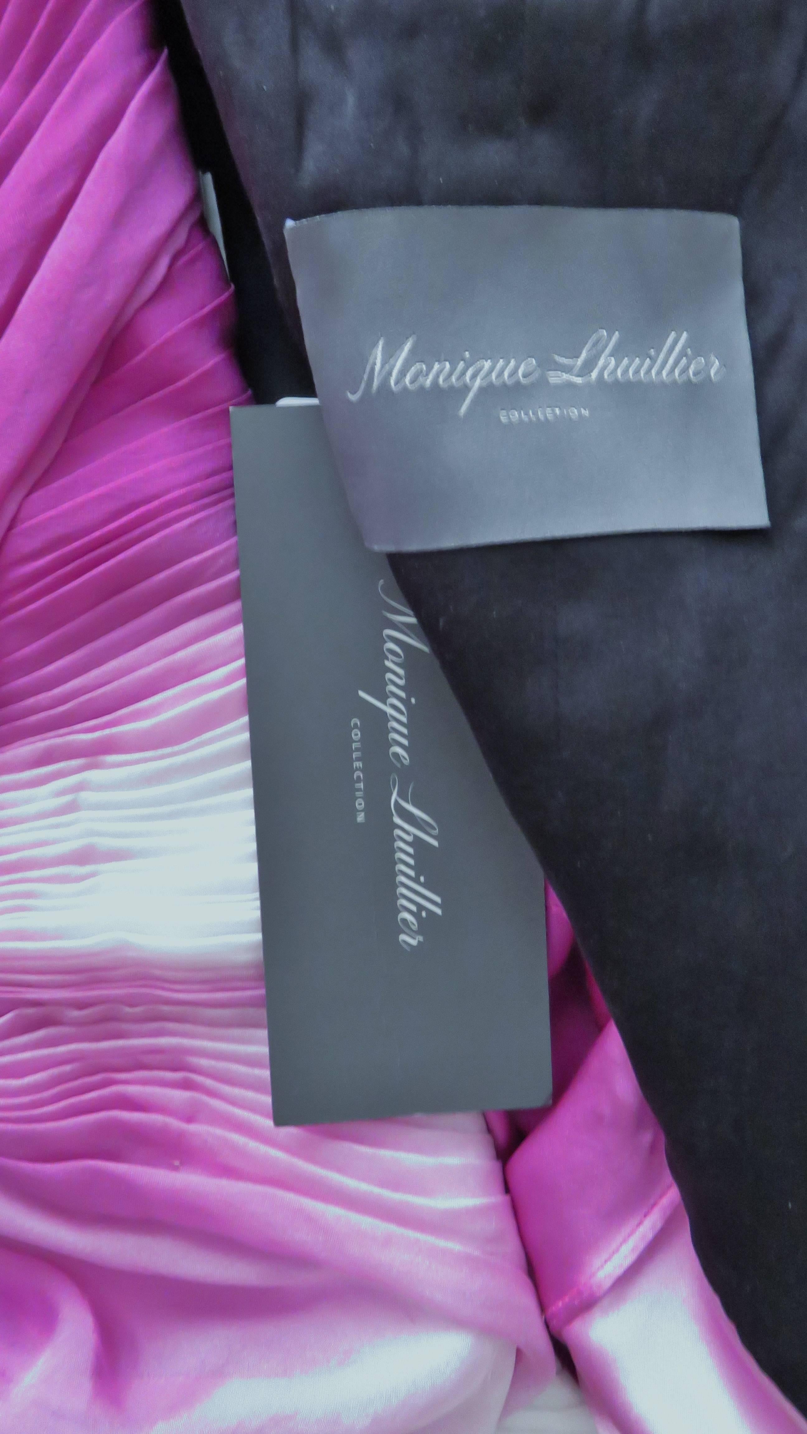 Monique L'huillier New Silk One Shoulder Gown  10