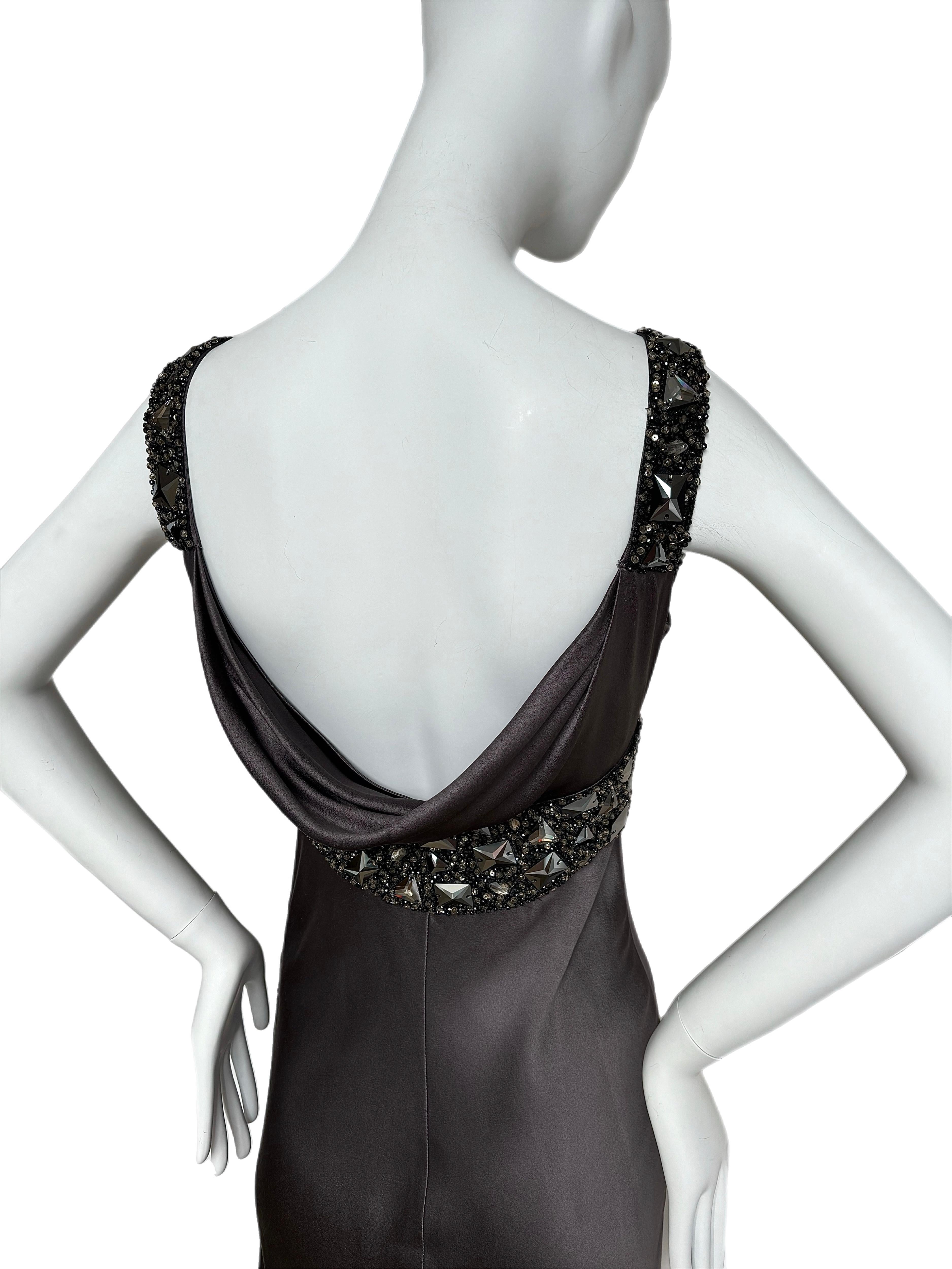 MONIQUE LHUILLIER Silk Evening Gown Maxi Dress For Sale 1