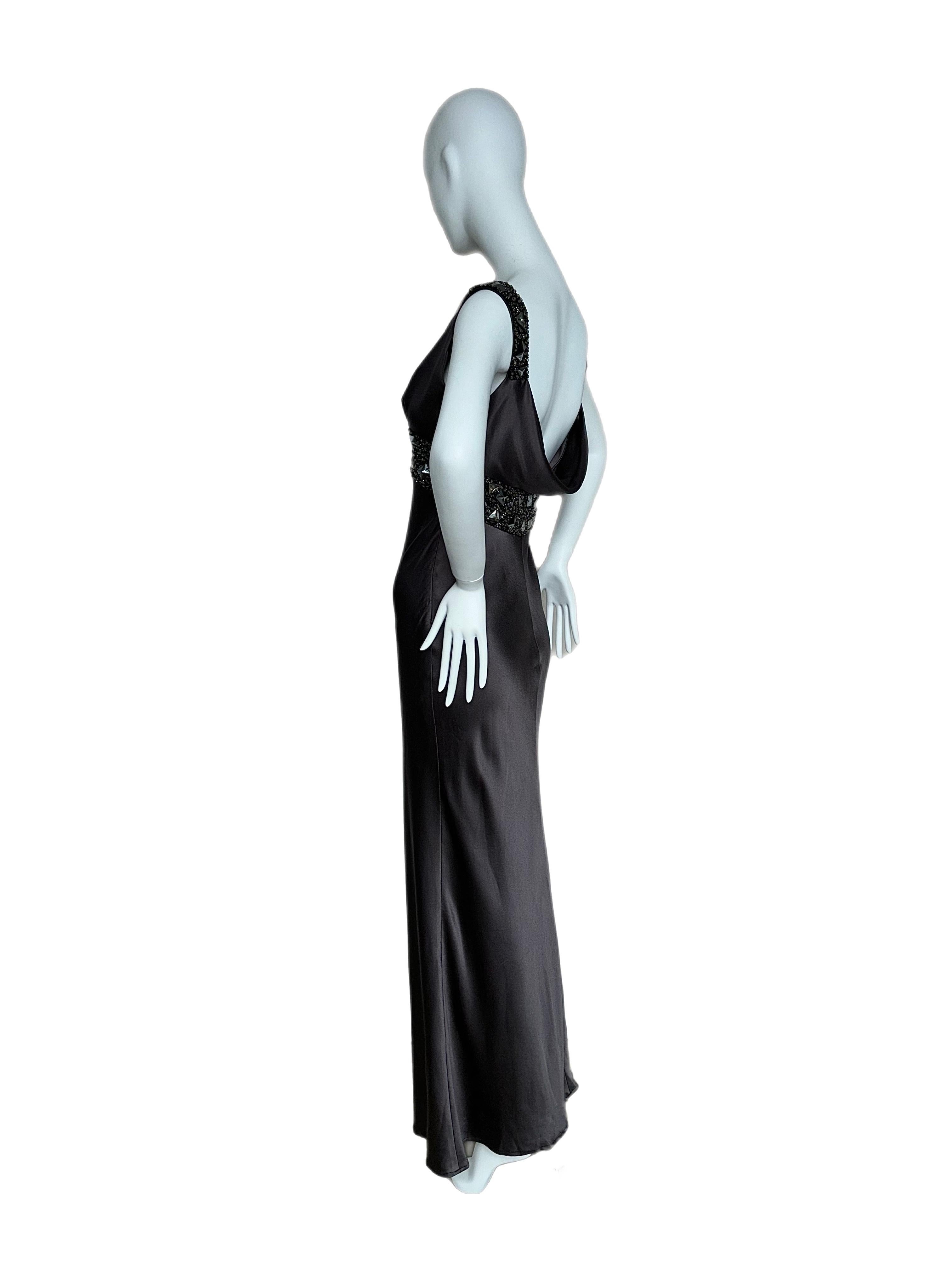 MONIQUE LHUILLIER Silk Evening Gown Maxi Dress For Sale 2