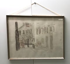 "Epesses, Switzerland" by Monique Monod - Pencil and watercolor