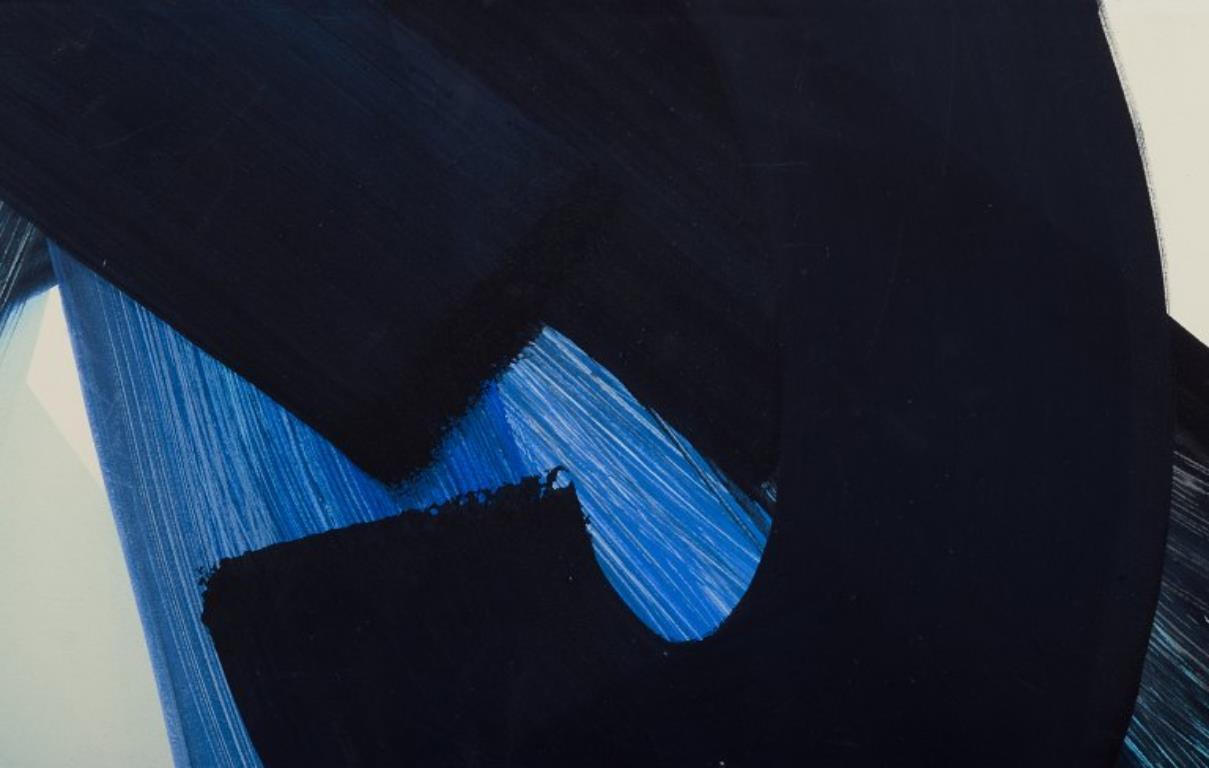 Monique Orsini (1937), französische Künstlerin. Gemischte Medien auf Papier. Abstrakte Zusammensetzung (Französisch) im Angebot