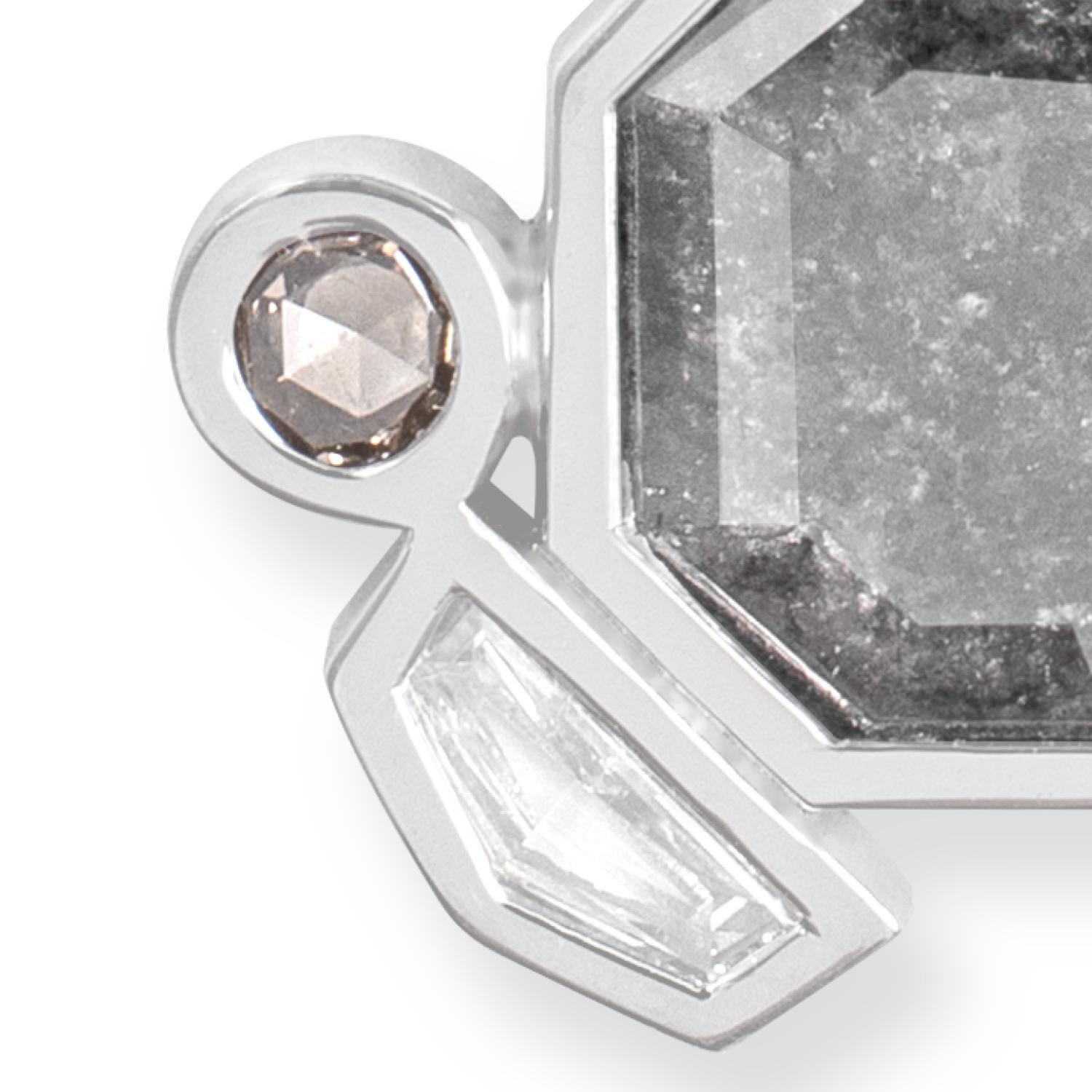 gray diamond earrings