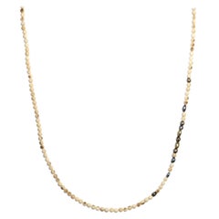 Monique Pean 38" Beaded Necklace With Tibetan Pearls & Diamonds