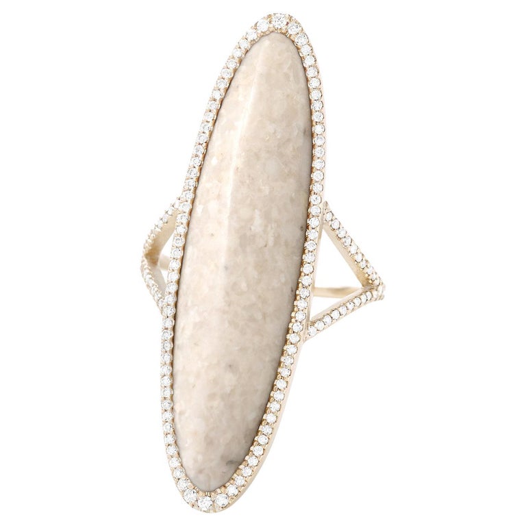 Monique Péan Cream Fossilized Dinosaur Bone Ring For Sale