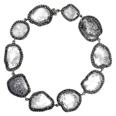 Monique Péan Diamond Slice, Blue Dinosaur Bone and Black Diamond Bracelet
