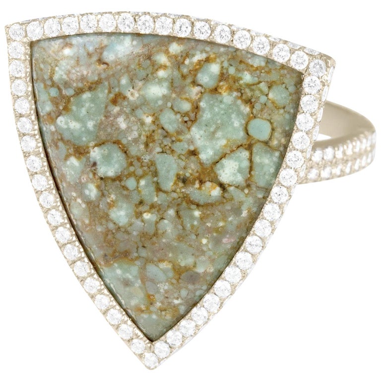 Monique Péan Green Fossilized Dinosaur Bone Ring, 18 Carat Recycled ...