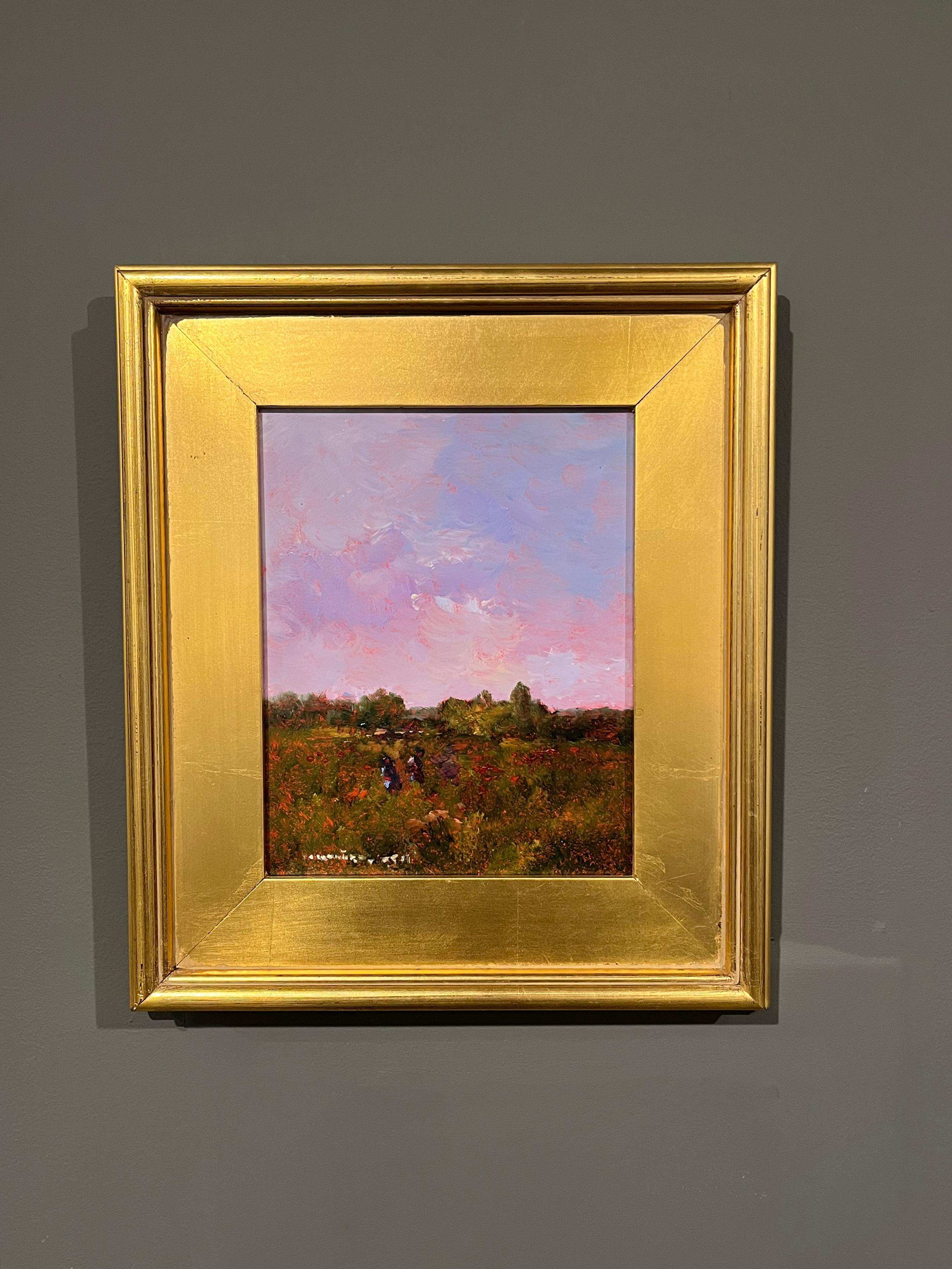 Monique Sakellarios, „Sister Sister“, 10x8 Figurative Landschaft, Ölgemälde im Angebot 1