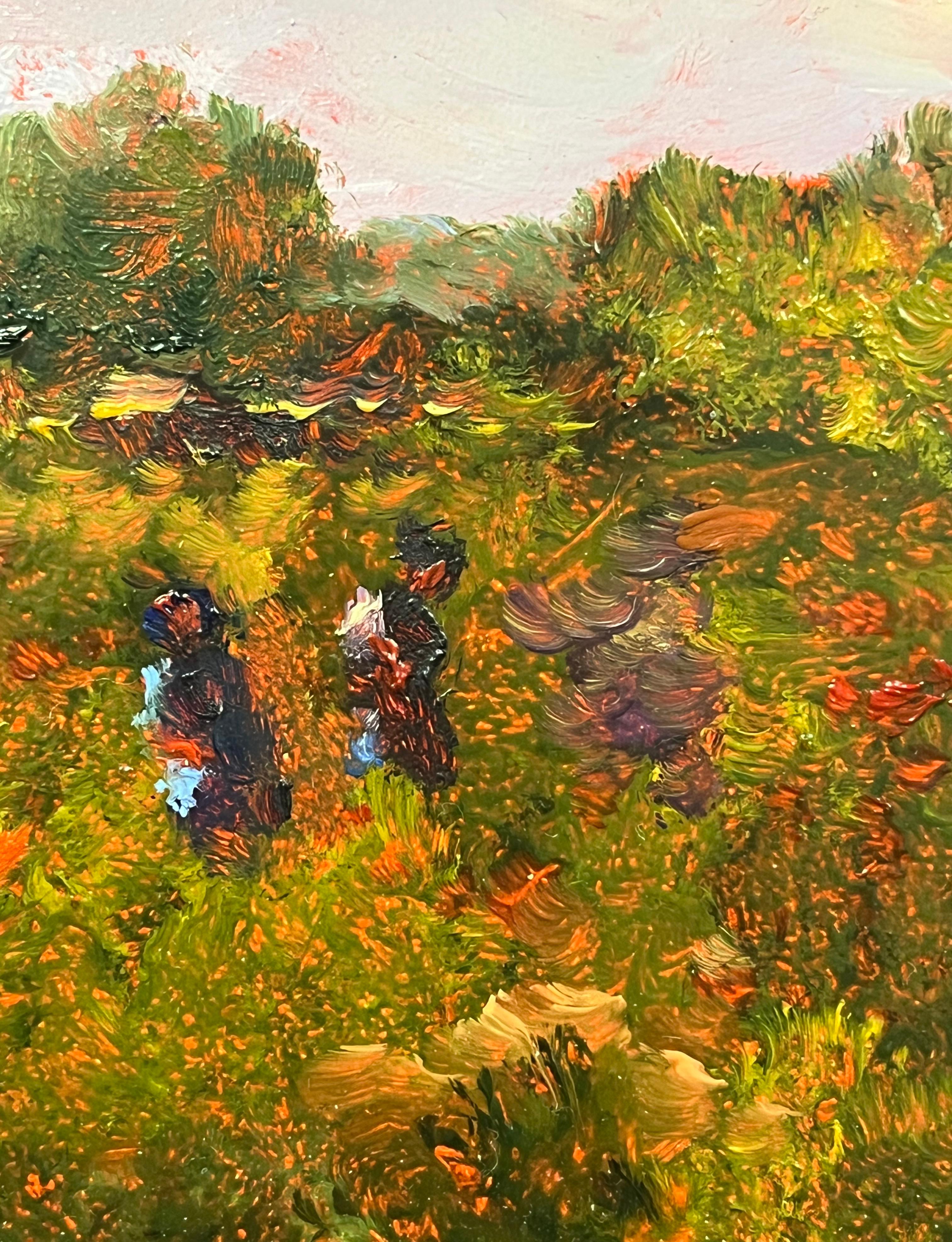 Monique Sakellarios, „Sister Sister“, 10x8 Figurative Landschaft, Ölgemälde im Angebot 4